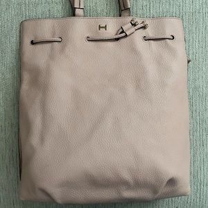 H by Halston pink pebble leather backpack